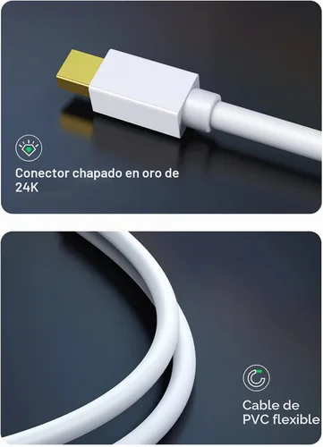 Vista 8 de UGREEN Adaptador Mini DisplayPort a HDMI VGA 2 en 1