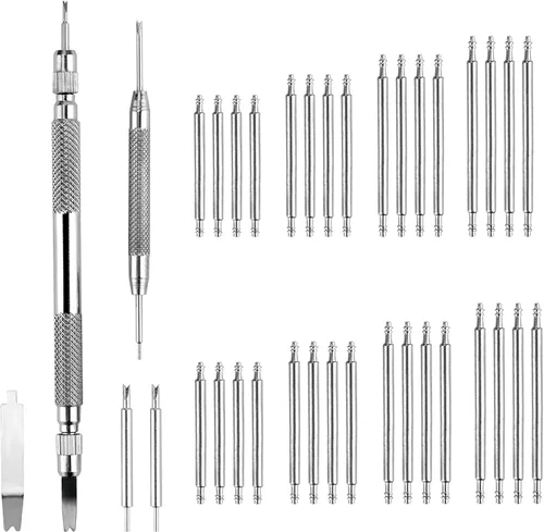 Vista 9 de XOOL Kit de herramientas de reparación profesional de reloj de 151 piezas, incluye kit de cambio de batería de reloj, abridor de caja de reloj 151