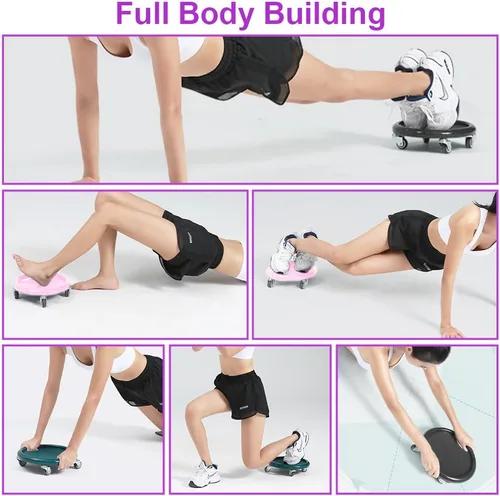 Vista 4 de Rueda Ab Roller para mujer, multifuncional, con tapete, rotación de 360°, para quemar grasa de cuerpo completo, control de peso abdominal, gimnasio