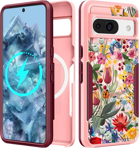 Vista 75 de Funda para Moto G 5G 2024 – Compatible con MagSafe para mujeres y niñas, bonita funda protectora magnética para teléfono, diseño femenino Kawaii