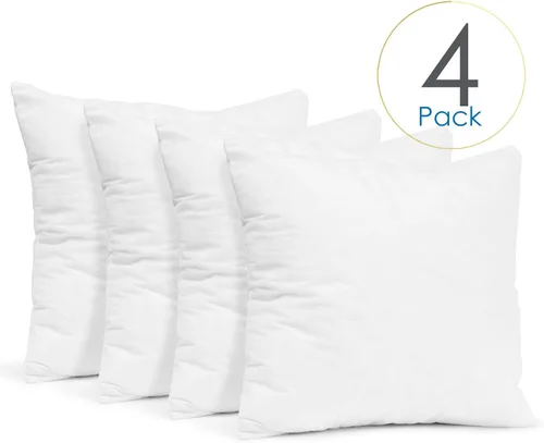 Vista 3 de Clara Clark Almohadas de almohada de sofá de alta calidad para almohadas decorativas, 28 x 28 pulgadas, juego de 4