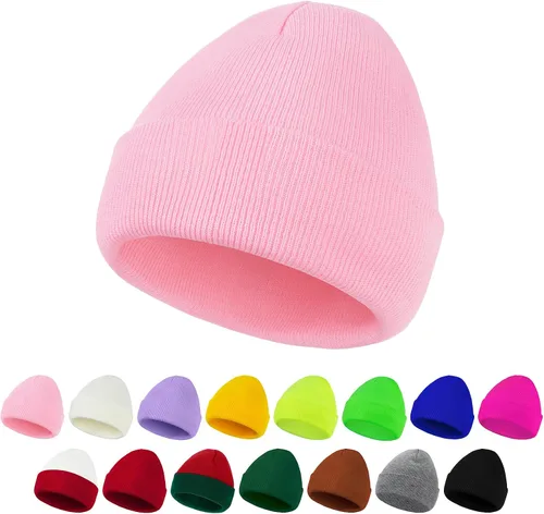 Vista 24 de American Trends Gorro para hombre y mujer, gorro de punto suave y lindo con diseño de calavera
