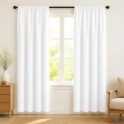 Vista 38 de Deconovo Cortinas opacas, aislamiento térmico, dobladillo para barra, reducción de ruido, certificado Oeko-TEX, cortinas de oscurecimiento
