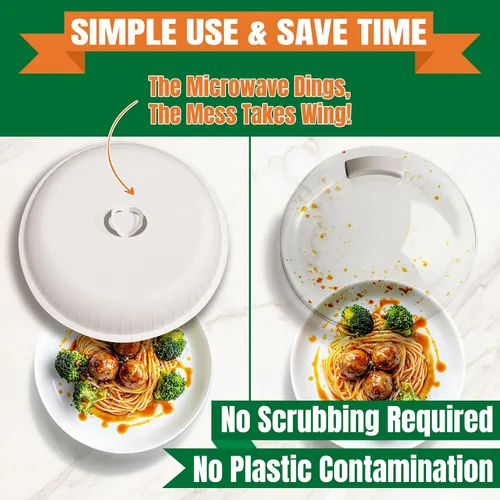 Vista 7 de Funda desechable para salpicaduras de microondas, 10 pulgadas, funda de papel para microondas para alimentos, sin BPA y no tóxico, protector