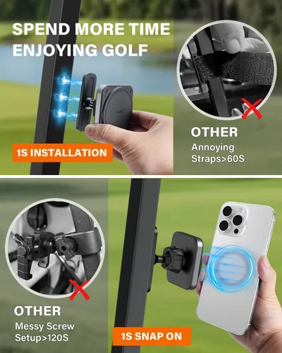 Vista 3 de A2C Upgraded Magnetic Golf Cart Phone Holder, Golf Accessories for Men