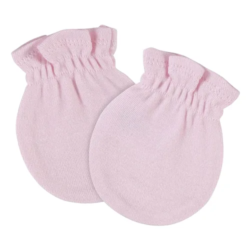 Vista 2 de Gerber Paquete de 8 y 12 manoplas antiarañazos para niñas, Rosa claro