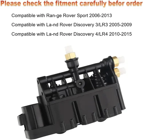 Vista 2 de Suministro de bloque de válvula de suspensión neumática compatible con Range Rover 2006-2013 Repuesto para Land Rover Discovery 3/LR3 2005-2009