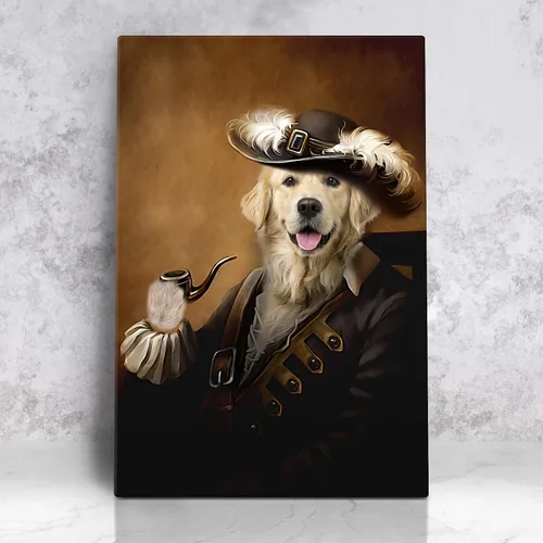 Vista 20 de Awesometik Impresión en lienzo personalizada retrato real de mascota a partir de foto, retrato personalizado del Renacimiento, retratos, retratos 20