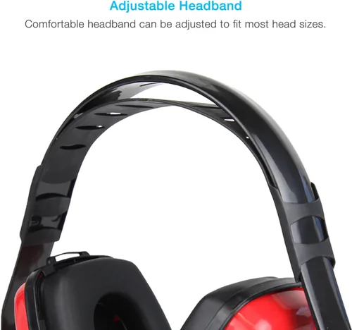 Vista 3 de Cyber Acoustics Professional Safety Lightweight Ear Muffs for Hearing Protection and Noise Reduction