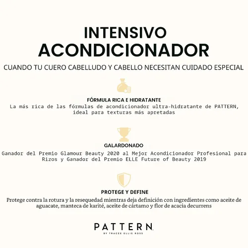 Vista 7 de Acondicionador intensivo PATTERN Beauty de Tracee Ellis Ross - Hidratación profunda para cabello rizado 3c-4c