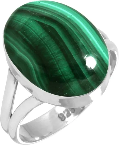 Vista 39 de Anillo hecho a mano de plata de ley 925 genuina grueso con piedras preciosas naturales ágata, cuarzo rosa, lapislázuli, ámbar ovalado, joyería