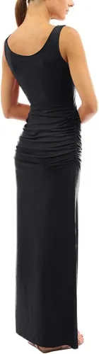 Vista 2 de Vrtige Vestido largo sin mangas con cuello redondo y dobladillo dividido para mujer