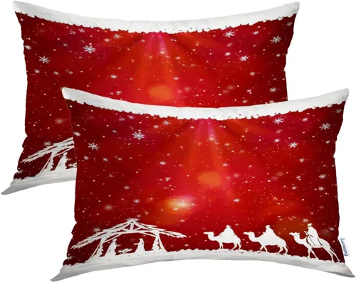 Vista 52 de Batmerry Autumn Forest Throw Pillow Covers, Yellow Orange Foliage in Fall Park Decorative Pillow Covers Digital Printing Blended for Couch Sofa Bed
