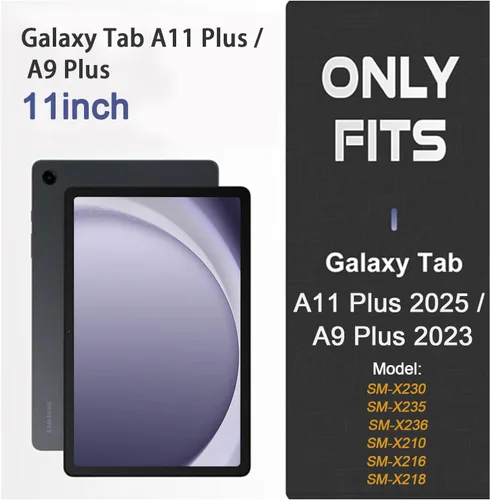 Vista 9 de LTROP Funda para Samsung Galaxy Tab A11 Plus 2025 / A9 Plus 2023 de 11 pulgadas con asa de correa para el hombro y soporte, funda a prueba de golpes