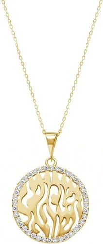 Vista 12 de Alef Bet by Paula Shema Israel Hebrew Prayer Blessing Necklace for Women