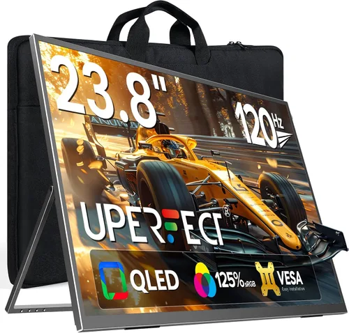 Vista 12 de UPERFECT Monitor portátil 4K 120HZ QLED de 17.3 pulgadas Monitor de juegos de 0.1 ms, 500 Nits 3840 * 2160 UHD 100% DCI-P3 USB-C y HDMI