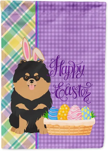 Vista 185 de Caroline's Treasures WDK4925GF Bandera de Pascua Airedale Terrier negra y tostada, tamaño jardín, bandera decorativa para patio exterior, patio