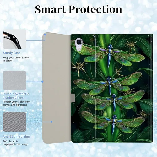 Vista 4 de Funda de teclado para iPad de 9ª/8ª/7ª generación de 10.2 pulgadas 2021/2020/2019 con soporte delgado giratorio de 360 grados, cubierta inteligente