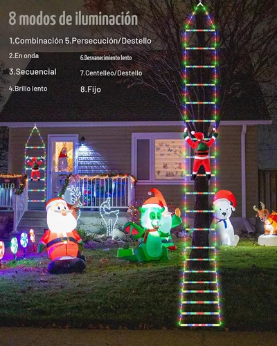 Vista 5 de 338 luces LED multicolor de Navidad para decoración interior y exterior Varios