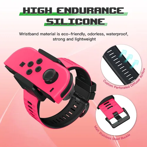 Vista 2 de RTTACRTT Silicone Wrist Bands for Just-Dance 2024 2023 2022 Switch and for Zumba Burn It Up, Soft Dance Strap Freely Adjustable for Joy Con & Switch