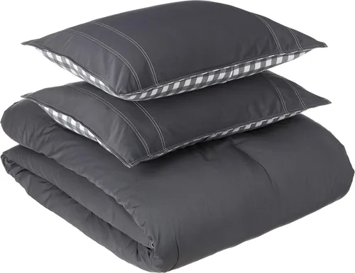 Vista 35 de Eddie Bauer - Juego de edredón twin, ropa de cama reversible a cuadros con funda a juego, peso medio para uso durante todo el año, artículos Aliso