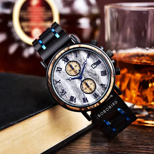 Vista 5 de 2win Relojes de madera grabados, regalos personalizados para hombres, marido, novio, mi prometido, novio, novio, novio, novio, novio, novio, novio