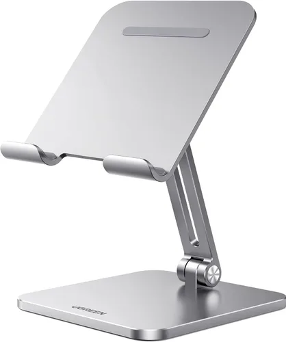 Vista 10 de Soporte para Tablet UGREEN Compatible con iPad Soporte de Escritorio Ajustable Base de Aluminio Más Gruesa Compatible con iPad Pro Air Mini 13 12.9