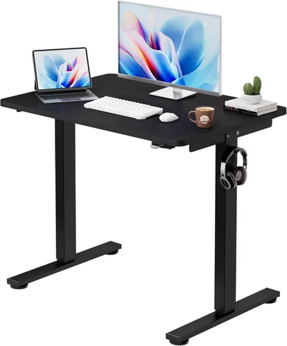 Vista 30 de Okin Escritorio Eléctrico de Pie de 31.5x19.7 Pulgadas Escritorio Pequeño para Computadora - Escritorio de Pie de Pieza Completa con Ruedas Gaming