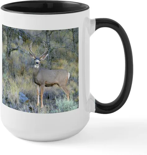 Vista 12 de CafePress Deer Season Closed Large Mug 15 oz (444 ml) Ceramic Coffee Mug