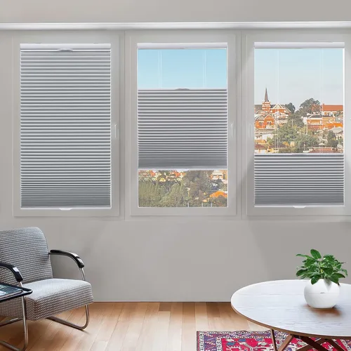 Vista 18 de Tonature Persianas Celulares de Tamaño Personalizado para Ventanas Cortinas Blackout sin Cordón Persianas Enrollables Protección UV Aislamiento