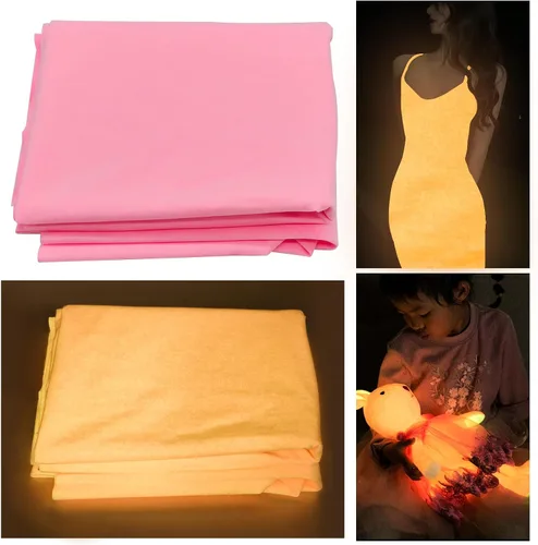Vista 8 de Tela que brilla en la oscuridad, tela brillante para coser ropa, tela de poliéster luminosa para tela iluminada para ropa, decoraciones, suministros