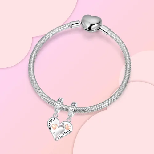 Vista 9 de Dije de girasol con diseño de estrella y luna y elefante para pulsera, collar de plata de ley 925, dijes de corazón de amor para mujer, regalo