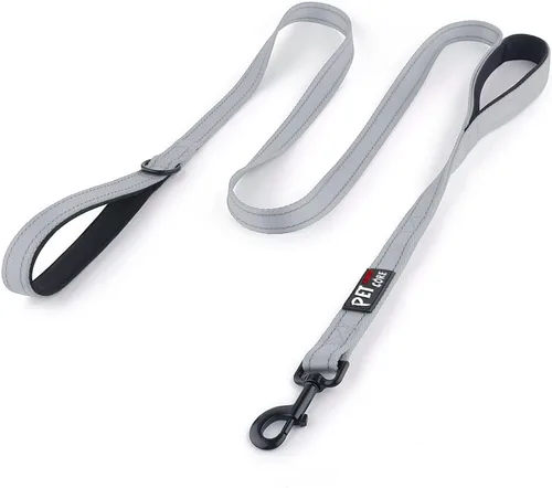 Vista 15 de Plutus Pet Correa de perro de doble asa, 4 pies de largo, para perros medianos y grandes Beige