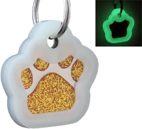 Vista 8 de Etiquetas de identificación de mascotas de acero inoxidable grabadas con láser, personalizadas para perros y gatos, etiqueta redonda de hueso