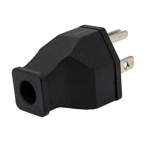 Vista 3 de Enchufe de hoja recta de 15 amperios y 125 voltios, conexión a tierra de 3 cables de repuesto de cable de extensión macho, enchufe, hoja recta