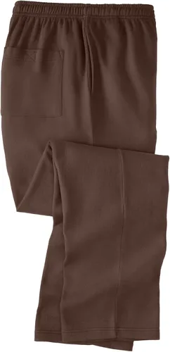 Vista 12 de KingSize - Pantalones de chándal para hombre grandes y altos de forro polar con parte inferior abierta Negro (0816)