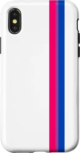 Vista 5 de Funda blanca para iPhone 13 Pro Subtle Bi Pride Flag LGBT Bisexual Stripe