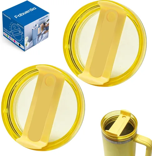 Vista 21 de Tapa de repuesto para vaso de 40 onzas compatible con Stanley Quencher, paquete de 2 fundas transparentes a prueba de derrames para accesorios