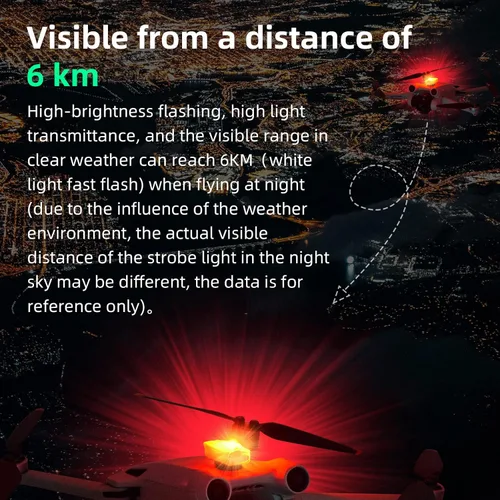 Vista 3 de HeiyRC Mini Drone Strobe Light - LED superbrillantes para DJI Air 3S/Neo/Avata 2/Mini 4K/3 Pro/4 Pro/2S/Mavic 3/Mavic 2/SE Drone Night Flight Anti