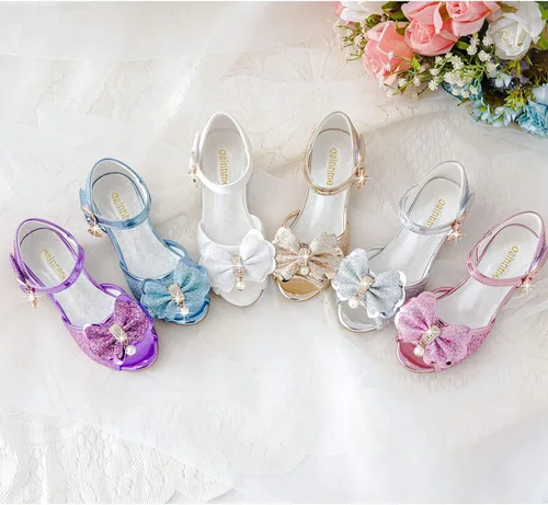 Vista 6 de Osinnme - Sandalias de boda para niña pequeña y grande
