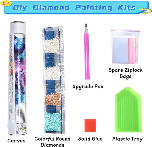 Vista 7 de Kits de Arte de Diamante de Botas AIBOERL para Adultos, Kits de Pintura de Diamante 5D de Botas para Adultos Principiantes, Kits de Arte de Diamante