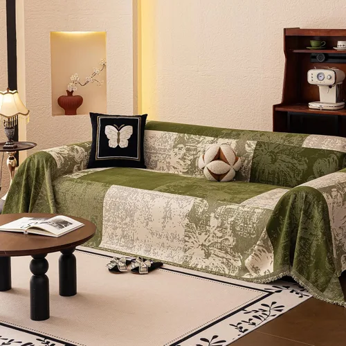 Vista 25 de DREAMINGO Fundas de sofá biplaza para sofá de 2 plazas, manta jacquard moderna y minimalista protectora de muebles para mascotas, lavable, funda