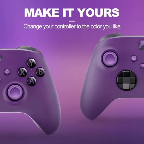 Vista 3 de Kit de carcasa de repuesto púrpura para controlador Xbox Series XS, accesorios de placa frontal personalizada compatibles con controlador