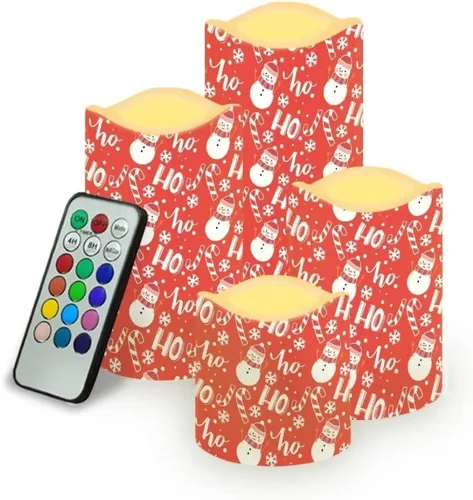 Vista 41 de Jeiento American Flag Flameless Candles 4 Pack 4th of July Home Decoration Flower American Flag LED Candles Battery Operated with Timer Remote