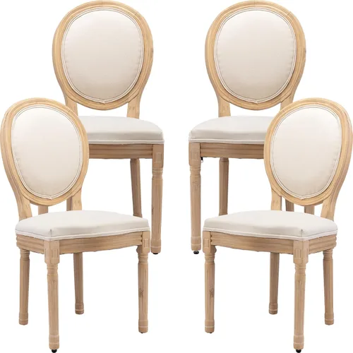 Vista 21 de ODUSE-DAILY French Country - Juego de 2 sillas de comedor de color caramelo, sillas de cocina y comedor, sillas de cocina de piel sintética, Ámbar