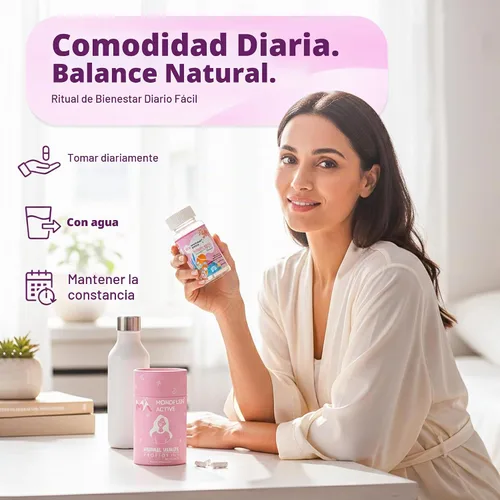 Vista 4 de Probióticos para mujeres, cápsulas probióticas vaginales con Lactobacillus y prebióticos que apoyan el equilibrio del pH vaginal, flora saludable