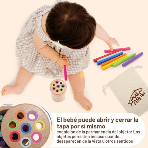 Vista 5 de Juguetes Montessori para niños de 1 a 3 años: Juguetes de aprendizaje de madera para clasificar colores para niños pequeños de 1, 2 y 3 años