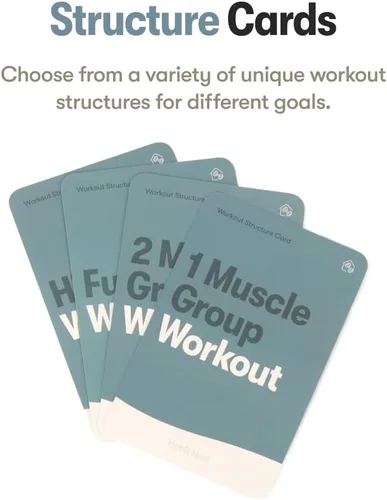 Vista 4 de Tarjetas de ejercicio con mancuernas Elevate: Baraja de cartas de la serie de entrenamiento en casa - Sistema integral de fitness para el hogar
