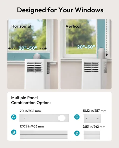 Vista 7 de EUHOMY Aire acondicionado portátil de 14,000 BTU, unidad de CA de 750 pies