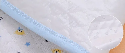 Vista 5 de 3 piezas Paquete Monvecle Almohadillas Cambiadoras de Pañal de Algodón para Bebé Impermeables Lavables Revestimientos de Pañales